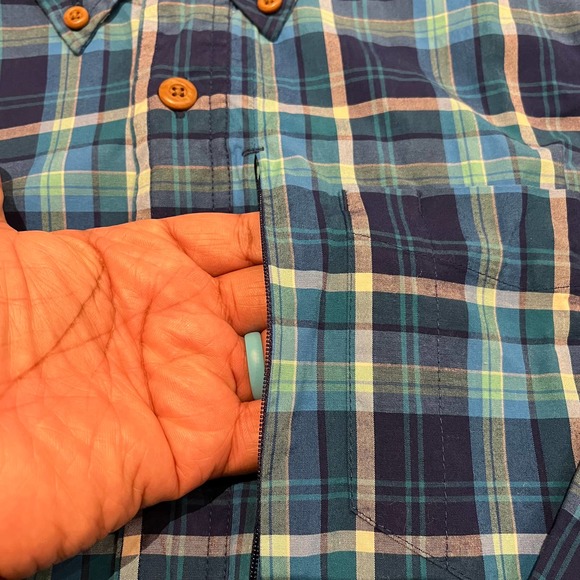 Duluth Trading Company Men’s‎ Xl Long Sleeve Green and Blue Casual Button Down - Picture 6 of 12